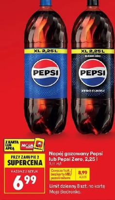 Napój gazowany Pepsi lub Pepsi Zero