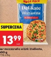 Ser mozzarella wiórki Delikate