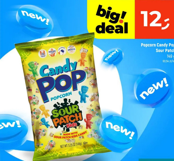 Popcorn Candy Pop Sour Patch