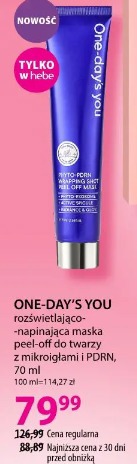 ONE-DAY'S YOU rozświetlająco-napinająca maska peel-off do twarzy z mikrogliadami i PDRN