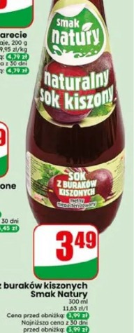 Sok z buraków kiszonych Smak Natury