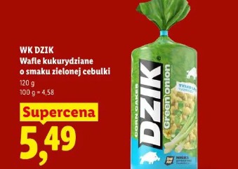 WK Dzik Wafle kukurydziane o smaku zielonej cebulki