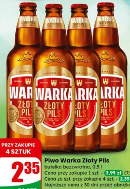 Warka Złoty Pils piwo