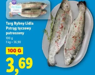 Targ Rybny Lidla Pstrąg tęczowy patroszony