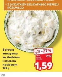Sałatka warzywna ze śledziem i selerem naciowym