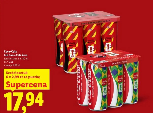 Coca-Cola lub Coca-Cola Zero