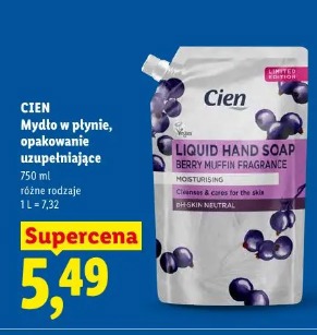 Cien Mydło w płynie, opakowanie uzupełniające