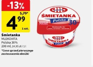 Śmietanka MLEKOVITA Polska 30%