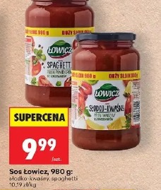 Sos Łowicz słodko-kwaśny, spaghetti