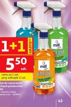 Płyn do czyszczenia różnych powierzchni Mill