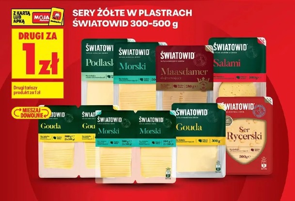 Sery żółte w plastrach Światowid 300-500 g