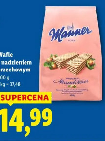 Wafle z nadzieniem orzechowym