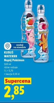 Kubuś Waterrr Napój Pokémon różne rodzaje
