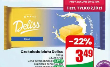 Czekolada biała Deliss