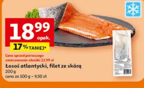 Łosoś atlantycki, filet ze skórą