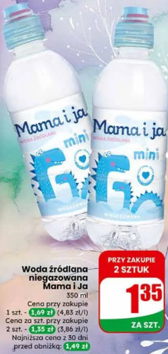 Woda źródlana niegazowana Mama i Ja