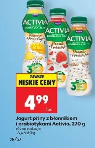 Jogurt pitny z błonnikiem i probiotykami Activia