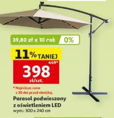 Parasol podwieszany z oświetleniem LED Gardenstar