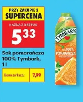 Sok pomarańcza 100% Tymbark, 1 l