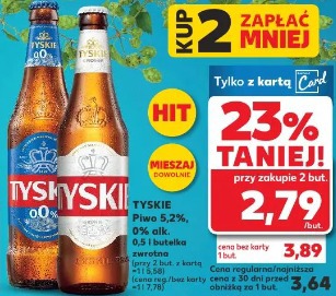Tyskie Piwo 5,2% 0% alk.