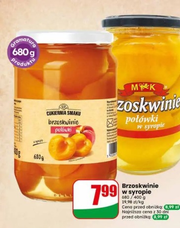 Brzoskwinie w syropie Cukiernia Smaku