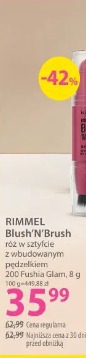 Rimmel Blush’N’Brush róż w sztyfcie z wbudowanym pędzelkiem 200 Flusha Glam