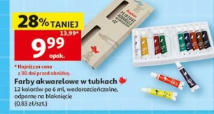 Farby akwarelowe w tubkach Astra