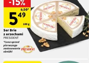 Ser Brie z orzechami PRESIDENT