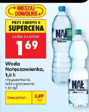 Woda Nałęczowianka, 1,5 l: niegazowana, lekko gazowana