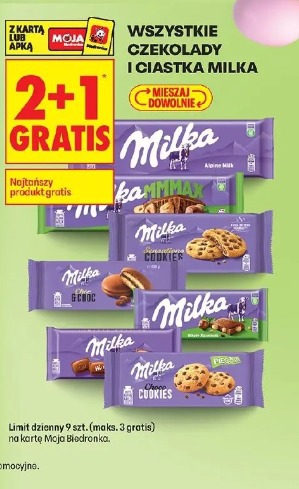 Wszystkie czekolady i ciastka Milka