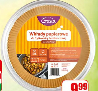 Gosia wkłady papierowe do frytkownicy beztłuszczowej typu Air Fryer