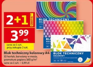 Blok techniczny kolorowy A4