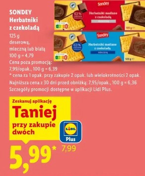 Sondey Herbatniki z czekoladą