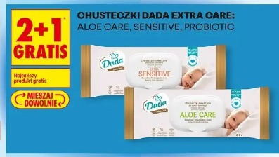 Chusteczki Dada Extra Care: Aloe Care, Sensitive, Probiotic