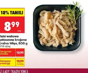 Flaki wołowe gotowane krojone Kraina Mięs