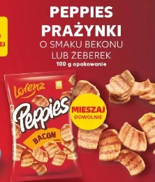 Peppies Prażynki o smaku bekonu lub żeberek