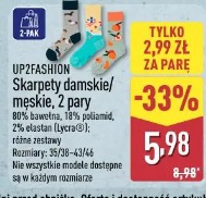Up2fashion Skarpety damskie/męskie, 2 pary