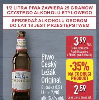 Piwo Czesky Leżák Original