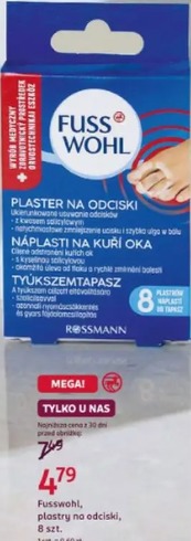 Fusswohl, plastry na odciski