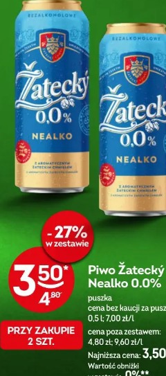 Piwo Žatecký Nealko 0.0%