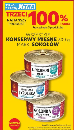 Wszystkie konserwy mięsne 300 g marki Sokołów