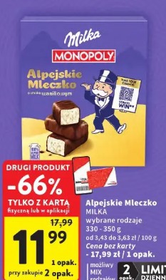Alpejskie Mleczko Milka