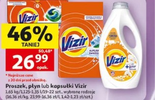 Proszek, płyn lub kapsułki Vizir