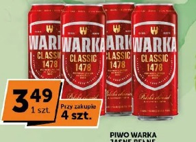 Piwo Warka Jasne Pełne