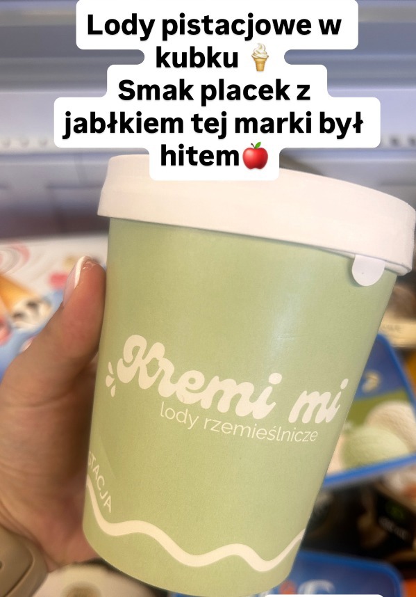 Kremi mi lody pistacjowe w kubku