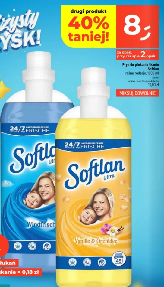 Płyn do płukania tkanin Softlan