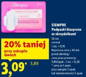 Siempre Podpaski klasyczne ze skrzydełkami