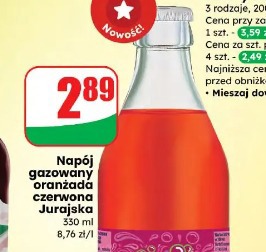 Napój gazowany oranżada czerwona Jurajska
