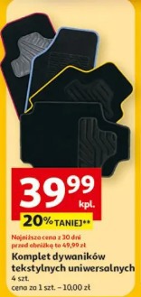 Komplet dywaników tekstylnych uniwersalnych