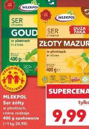 Ser żółty w plastrach MLEKPOL